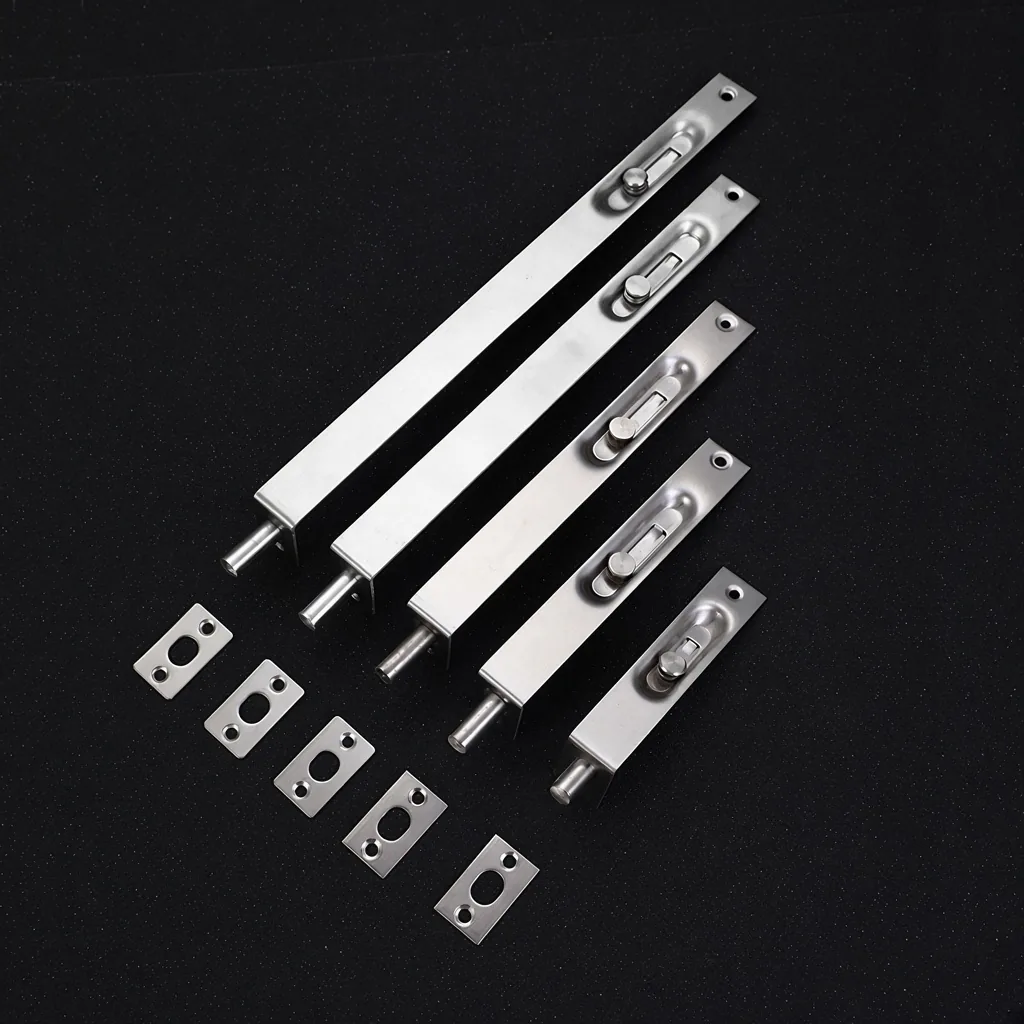 Brushed Silver Concealed Flush Bolt