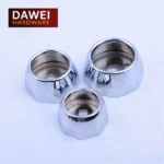 Bright Silver Wardrobe Rod Flange Seat