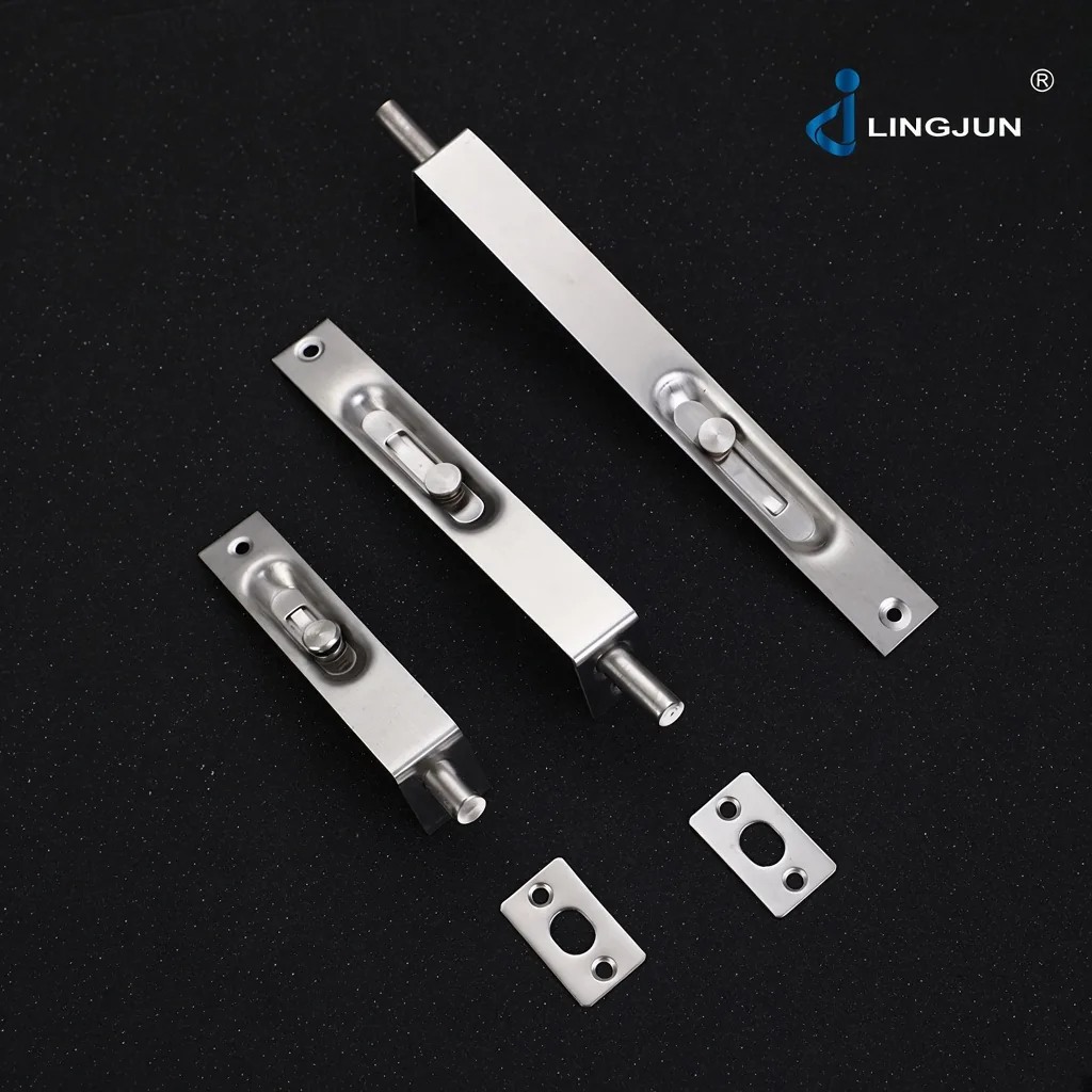 Brushed Silver Concealed Flush Bolt