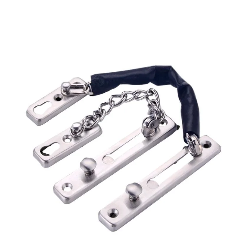 Black-Covered Door Security Chain
