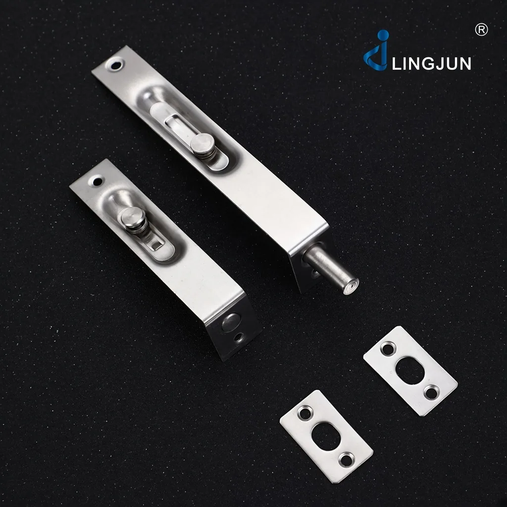 Brushed Silver Concealed Flush Bolt