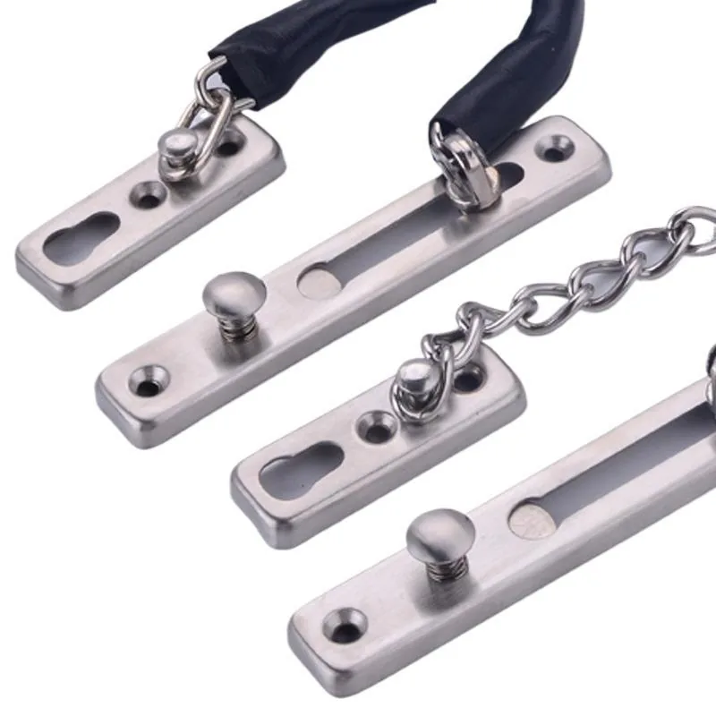 Black-Covered Door Security Chain