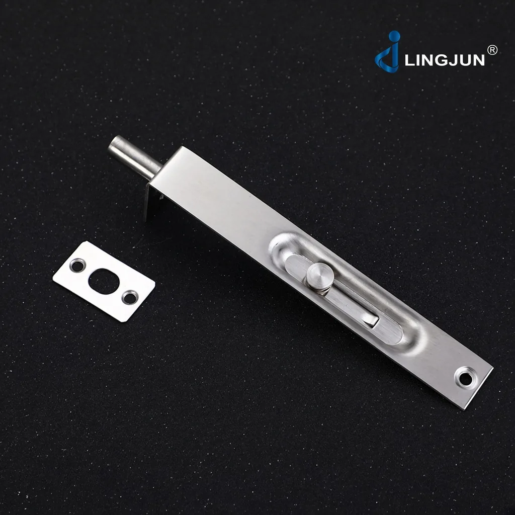 Brushed Silver Concealed Flush Bolt