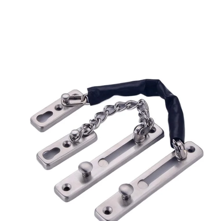 Black-Covered Door Security Chain