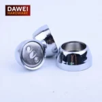 Bright Silver Wardrobe Rod Flange Seat