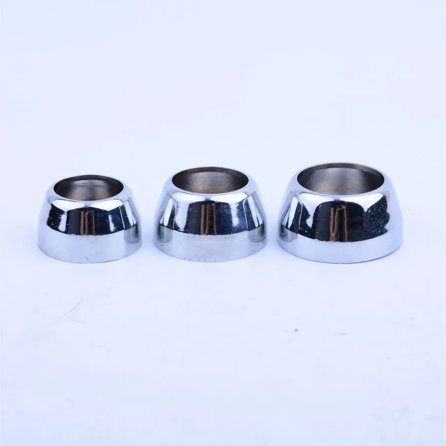 Bright Silver Wardrobe Rod Flange Seat