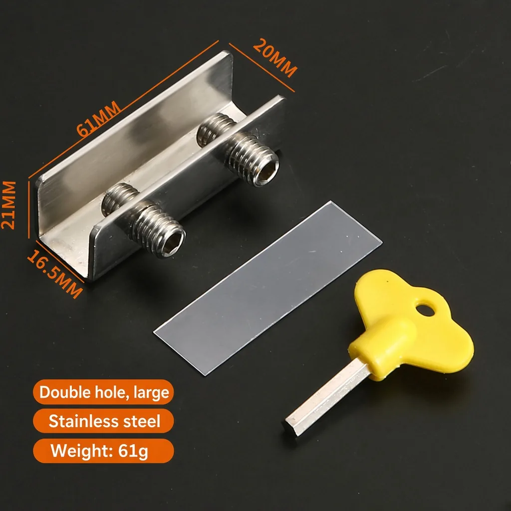 Double hole, large, stainless — WL-735760408063-2L-SS